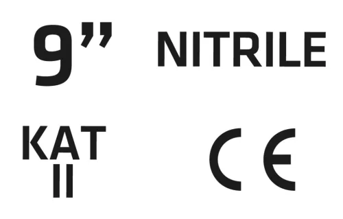 VERTO Kertész kesztyű, nitril bevonat, 9", légáteresztő felsőrész (97H152)