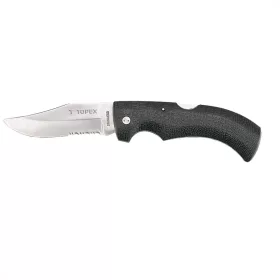   TOPEX Összecsukható kés retesszel, 10cm penge, teljes 220mm (98Z101)