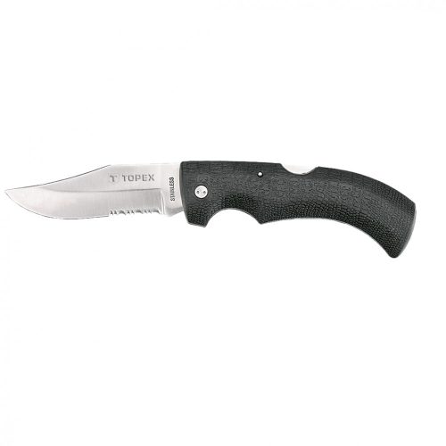 TOPEX Összecsukható kés retesszel, 10cm penge, teljes 220mm (98Z101)