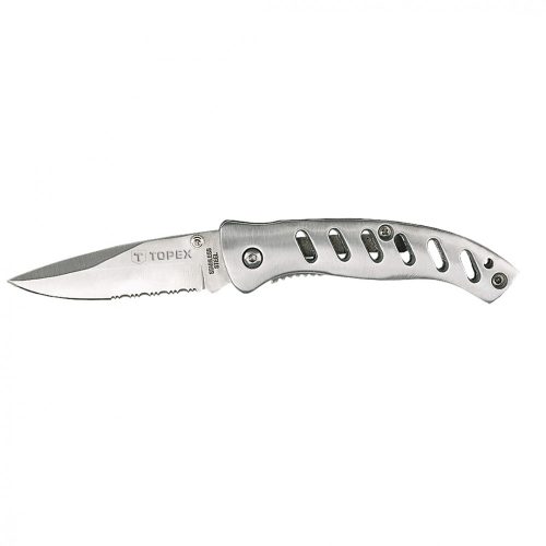 TOPEX Összecsukható kés retesszel, 8cm penge, teljes 185mm (98Z105)