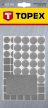 TOPEX Bútorláb filc készlet, öntapadós, szürke 106db (98Z148)