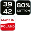 NEO Munkazokni, 80% pamut, szerszám mintás 39-42, narancs/fekete (GD017)