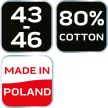 NEO Munkazokni, 80% pamut, szerszám mintás 43-46, narancs/fekete (GD018)