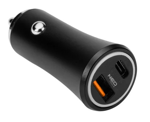 NEO Autós USB adapter,12-24V, USB-A, USB-C csatlakozókkal (GD036)