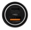NEO Autós USB adapter,12-24V, USB-A, USB-C csatlakozókkal (GD036)