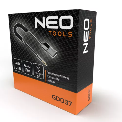 NEO Autós USB-Aux átalakító kábel, 1m hosszúság, 5m hatótáv (GD037)