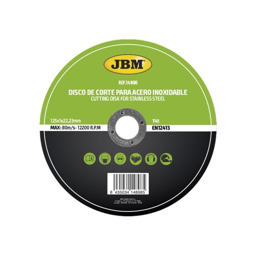 JBM T41 Vágótárcsa Rozsdamentes Acélhoz 125X1mm (JBM-14898)