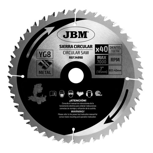 JBM Körfűrészlap 40T 185mm Fémhez A 60022-höz (JBM-14990)