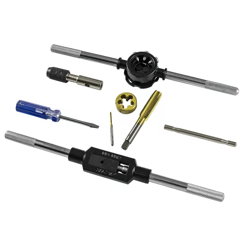 JBM Menetfúró és menetmetsző készlet M2–M12 + 1/8”-27 NPT, titánbevonattal, 58 részes (50792)