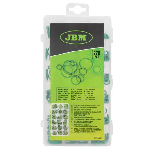 JBM Autóklíma HNBR O-gyűrű készlet, 270 részes, 18 méretben (50807)