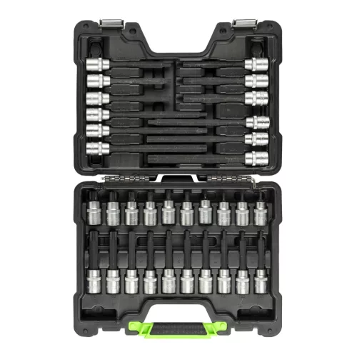 JBM Torx bitfej dugókulcs készlet 1/2”, T20–T70, 32 részes (52605)