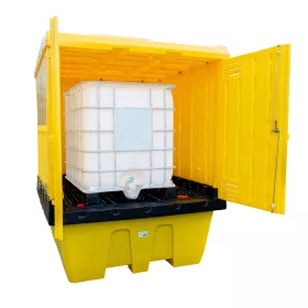   JBM IBC tartály tároló védőburkolat 2500 kg, 1000 l tartályhoz vagy 4 hordóhoz (54498)