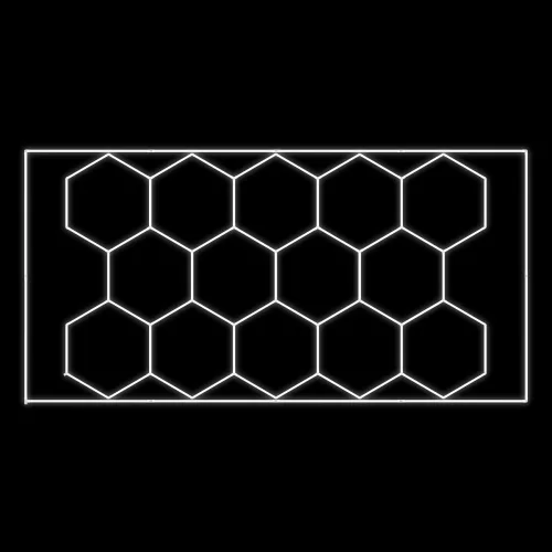 JBM Hexagon LED mennyezeti műhelyvilágítás szett, 615 W, 83 640 lm, 2435 × 4845 mm (54805)