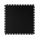 JBM Műhelypadló burkolólap PVC-ből, fekete, 500 × 500 × 6 mm, 15 t/m² felületi terhelhetőség (55044)