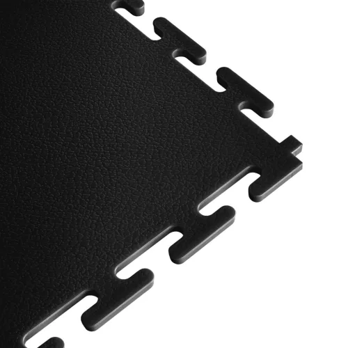 JBM Műhelypadló burkolólap PVC-ből, fekete, 500 × 500 × 6 mm, 15 t/m² felületi terhelhetőség (55044)