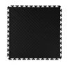 JBM Műhelypadló burkolólap PVC-ből, fekete, 500 × 500 × 6 mm, 15 t/m² felületi terhelhetőség (55044)
