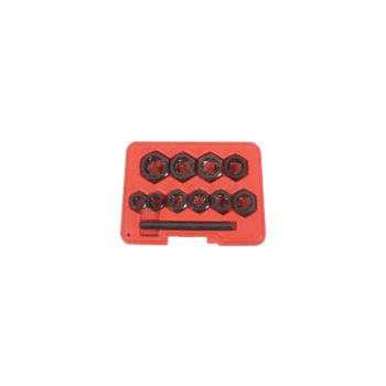   KROFtools Sérült csavar kiszedő készlet, 3/8", 9-19mm, 11 részes (K-0515)
