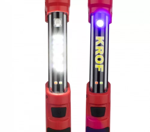 KROFtools KROF tölthető szerelő munkalámpa 4W COB + 1W UV LED-del (1096)