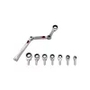 KROFtools Csuklós racsnis csillagkulcs készlet 9 részes, metrikus, 8–19 mm (1130)