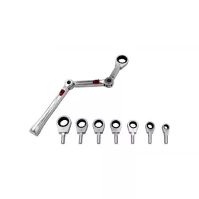   KROFtools Csuklós racsnis csillagkulcs készlet 9 részes, metrikus, 8–19 mm (1130)
