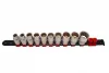 KROFtools Dugókulcskészlet tartósínen 1/2”, 10–22 mm,  10 részes, 12 szögü  (1234)