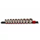 KROFtools Dugókulcskészlet tartósínen 1/2”, 10–22 mm,  10 részes, 12 szögü  (1234)
