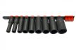 KROFtools dugókulcs készlet hosszú, Gépi, 1/2" csatlakozás, 9 db-os, 10-27 mm (1236)