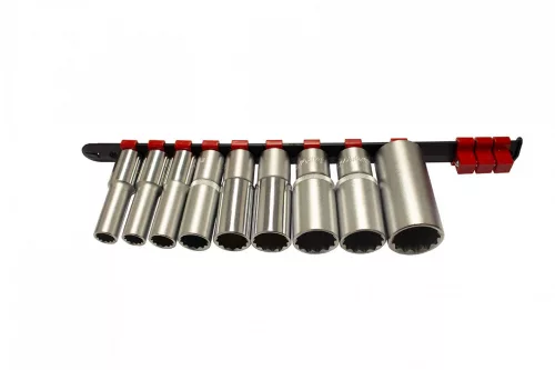 KROFtools 9 részes 1/2" hosszított dugókulcs készlet, 12-szög, 10-27mm (1238)
