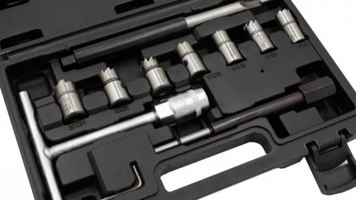 KROFtools Injektorülék tisztító maró készlet 11 részes, 15–20 mm marófejekkel (1920)