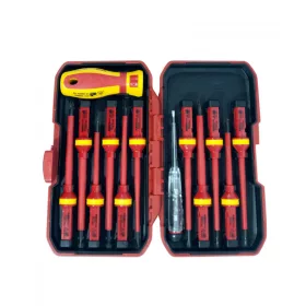   KROFtools Szigetelt csavarhúzó készlet, cserélhető fejekket, 13 részes (3805)