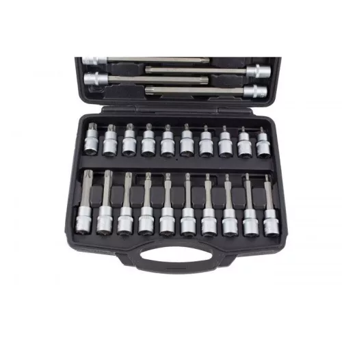 KROFtools Torx bit dugókulcs készlet 1/2”, 32 részes, T20–T70 (6032)