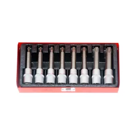   KROFtools Hosszított Torx bitfej készlet, 1/2", T27-T70, 8 részes (6101)