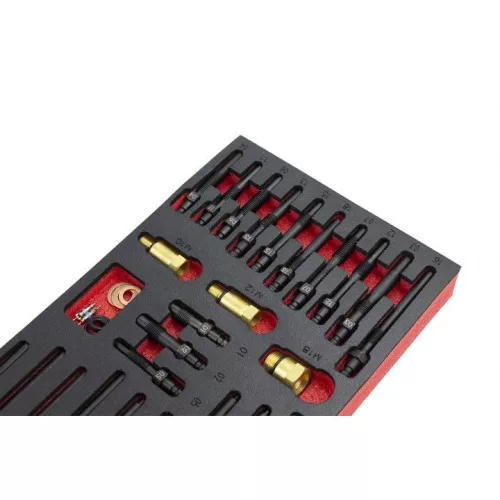 KROFtools Adapterkészlet kompresszió- és nyomásveszteség-mérőhöz.  30 RÉSZES (8113)