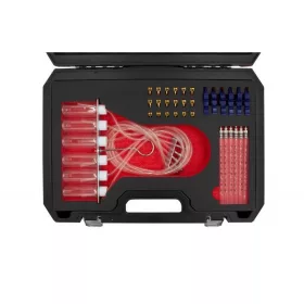   KROFtools Common Rail porlasztó visszafolyásmérő készlet 24 adapterrel, Bosch Denso Delphi Siemens injektorokhoz (8114)