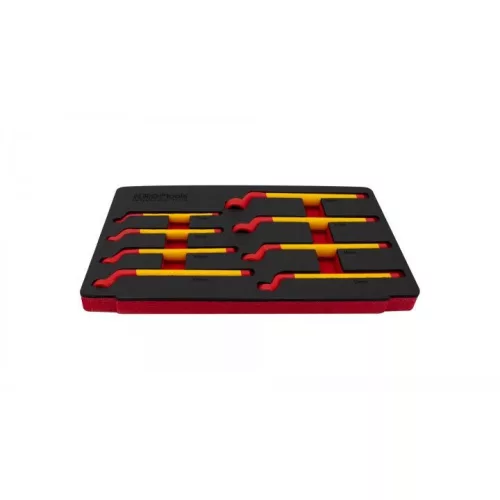 KROFtools VDE villanyszerelő szigetelt csillagkulcs készlet 7–19 mm 8 részes (8364)