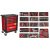 KROFtools  SZERSZÁMkocsi (SZEKRÉNY) 7 FIÓKOS 236 DARABOS, PIROS (8500VER)