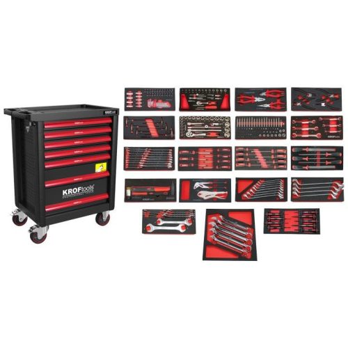 KROFtools SZERSZÁMkocsi ( SZEKRÉNY )  7 FIÓKKAL, 267 DB (8502PRE)