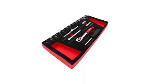 KROFtools Dugókulcs készlet, 1/4", 19 db-os, szivacsos szerszámtálca (K-8511)
