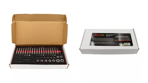 KROFtools Bit és torx kulcs készlet, 85 részes, szivacs szerszámtálcán (K-8516)