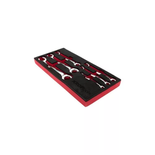 KROFtools Fékcsőkulcs készlet 6–24 mm, féloldalt nyitott fejjel, 6 részes (8517)