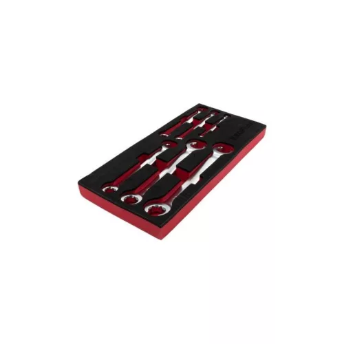 KROFtools Fékcsőkulcs készlet 6–24 mm, féloldalt nyitott fejjel, 6 részes (8517)