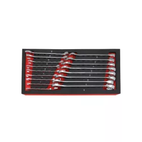   KROFtools Csillag-Villás kulcskészlet, 6-22mm, 17 db, szerszámtálca (K-8518)