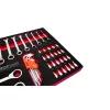 KROFtools Racsni-csillag-villáskulcs és 1/4" bitkészlet szerszám tálca, szivacs, 45 db szerszám (8569)
