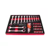 KROFtools Racsni-csillag-villáskulcs és 1/4" bitkészlet szerszám tálca, szivacs, 45 db szerszám (8569)