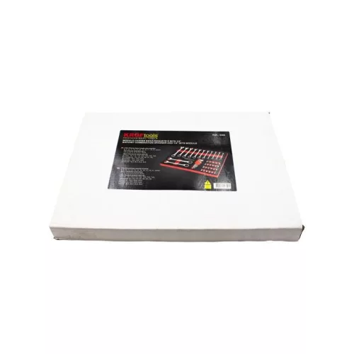 KROFtools Racsni-csillag-villáskulcs és 1/4" bitkészlet szerszám tálca, szivacs, 45 db szerszám (8569)