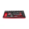 KROFtools Dugókulcs készlet 3/8” hajtással, 8–24 mm, racsnival, 20 részes (8573)