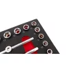 KROFtools Dugókulcs készlet 3/8” hajtással, 8–24 mm, racsnival, 20 részes (8573)