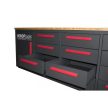 KROFtools Szerszámos műhely szekrény 12 fiókkal, + munkapad ,  2,85 MT (8670)