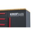 KROFtools Szerszámos műhely szekrény 12 fiókkal, + munkapad ,  2,85 MT (8670)