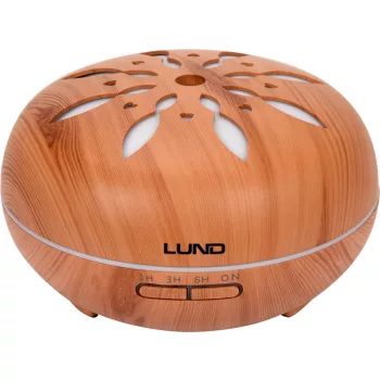   LUND Aromaterápiás diffúzor 500ml, sötét fa, távvezérlős (66902)